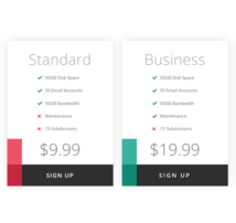 Pricing Table Style 226