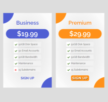 Pricing Table Style 234