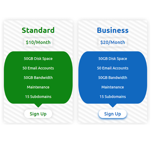 Pricing Table Style 250