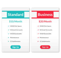 Pricing Table Style 254