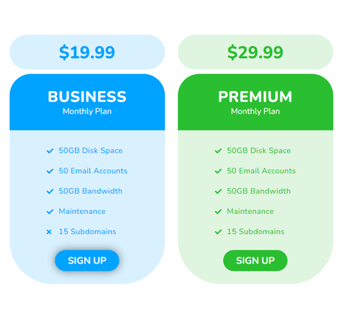 Pricing Table Style 261