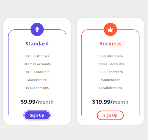 Pricing Table Style 270