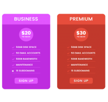 Pricing Table Style 306