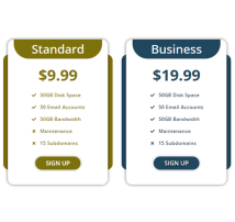 Pricing Table Style 307