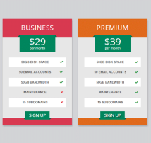 Pricing Table Style 308