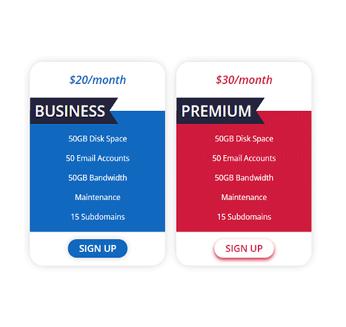 Pricing Table Style 311